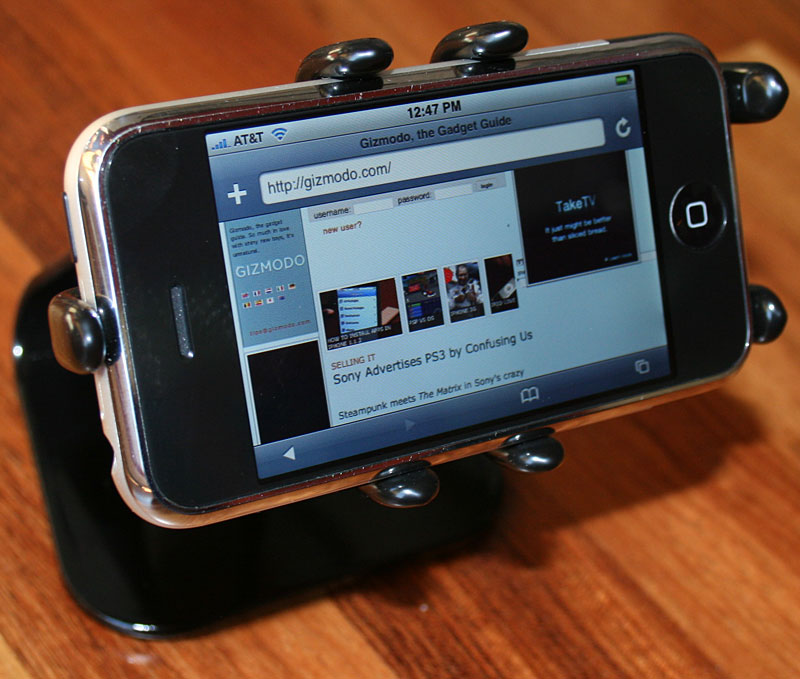 Illustration for article titled Lightning Round: Ped 3 iPhone Stand (Verdict: Excellent, but Pricey)